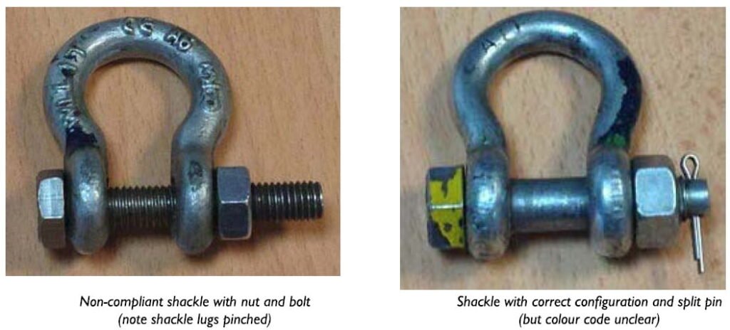 Rejected Shackles Near-Miss: Shackle Configuration - HSSE WORLD