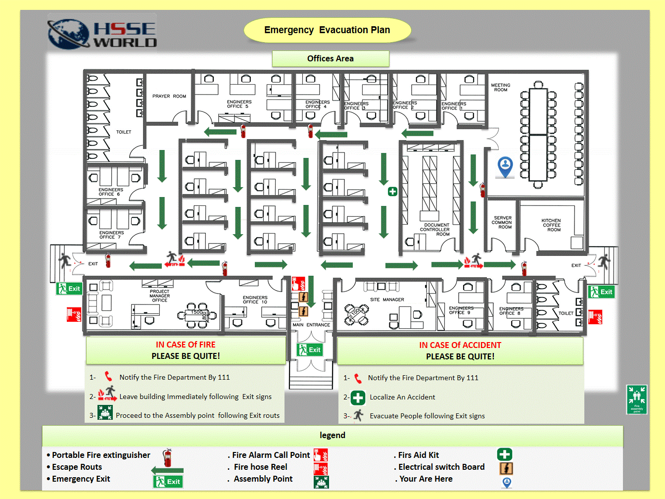 Fire Emergency Evacuation Plan And The Fire Procedure Hsse World