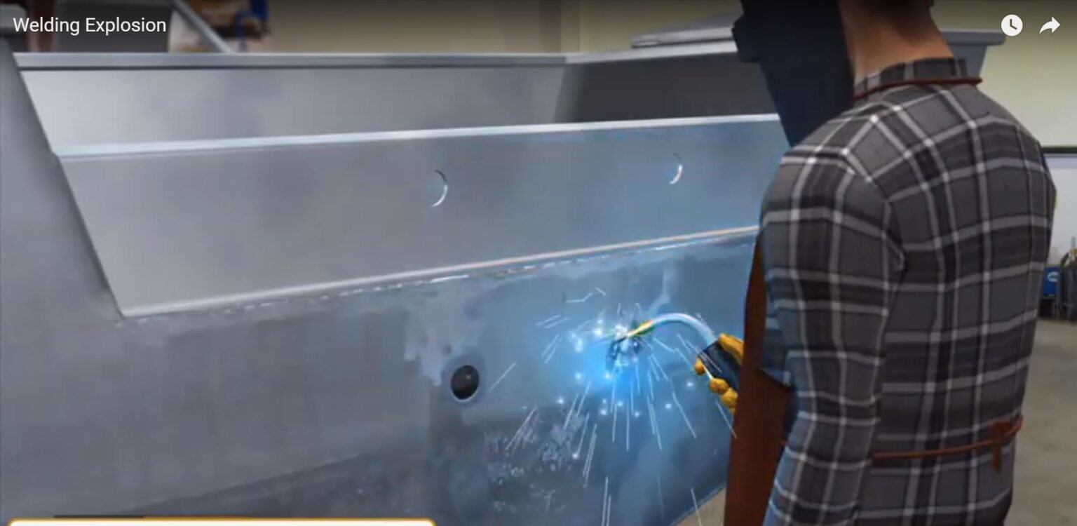 Weld Flash Protection Safety Flash: Explosion during welding operation