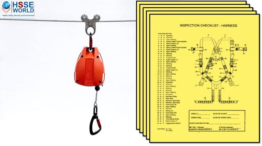 Lifeline & Harness Inspection Guide checklist