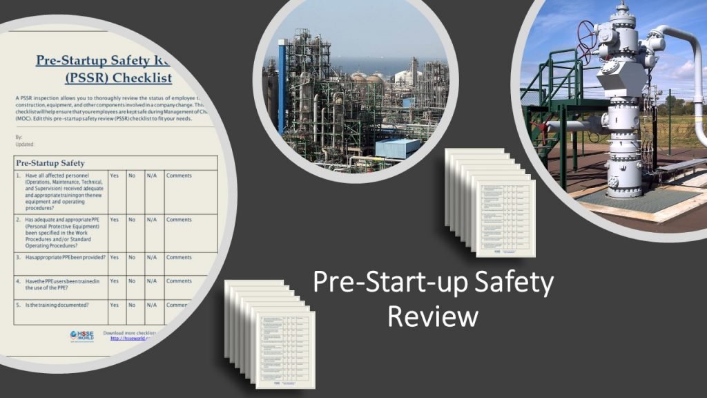 Pre-Startup Safety Review checklist