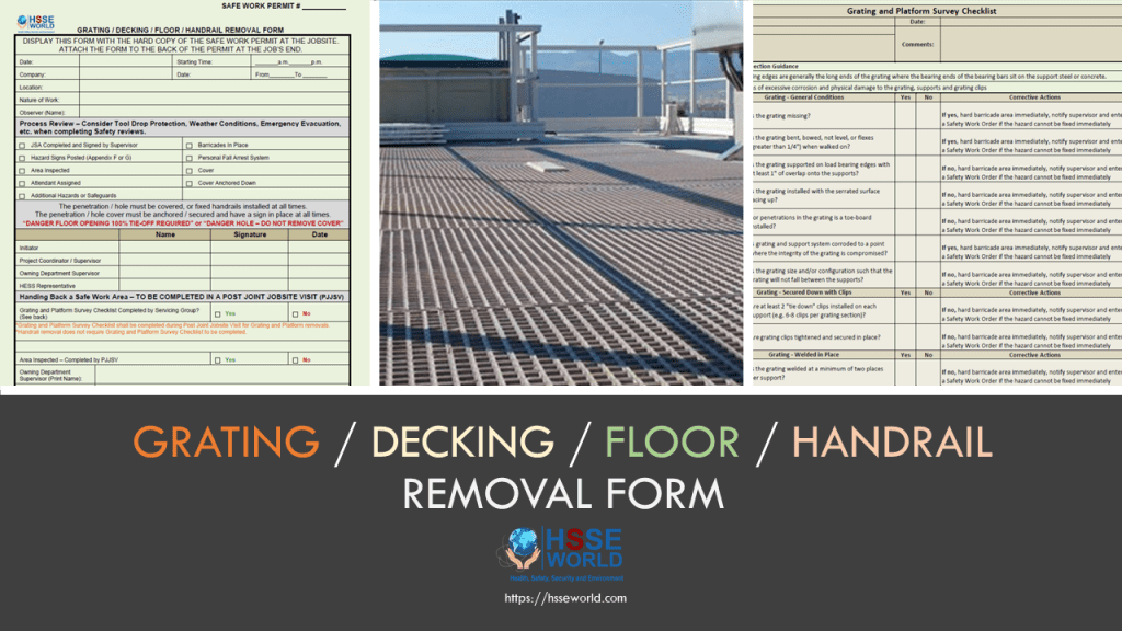Grating Decking Floor Handrail Removal Form