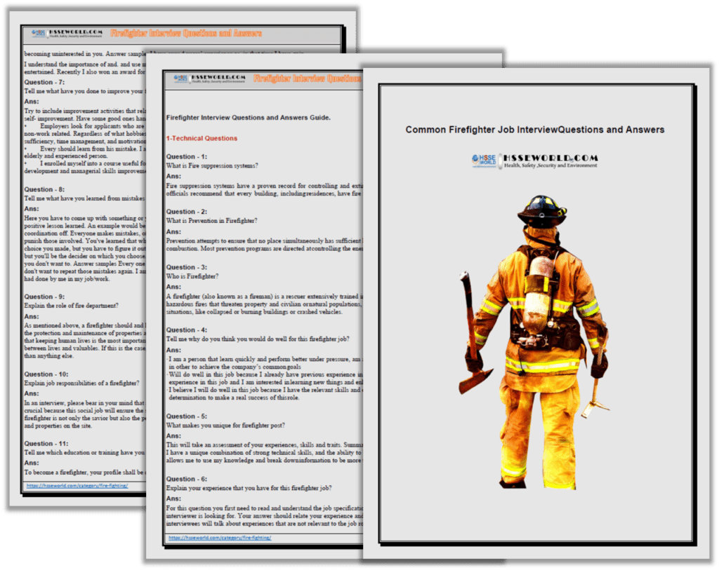 Common Firefighter Job Interview Questions and Answers