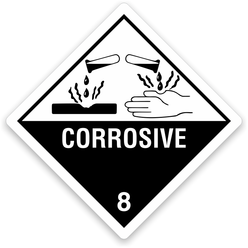 DOT Label for Corrosives