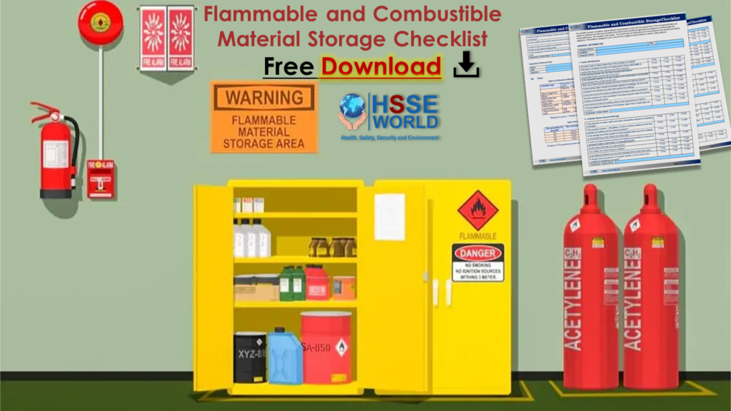 Flammable and Combustible Storage Checklist: Free Download HSSE WORLD