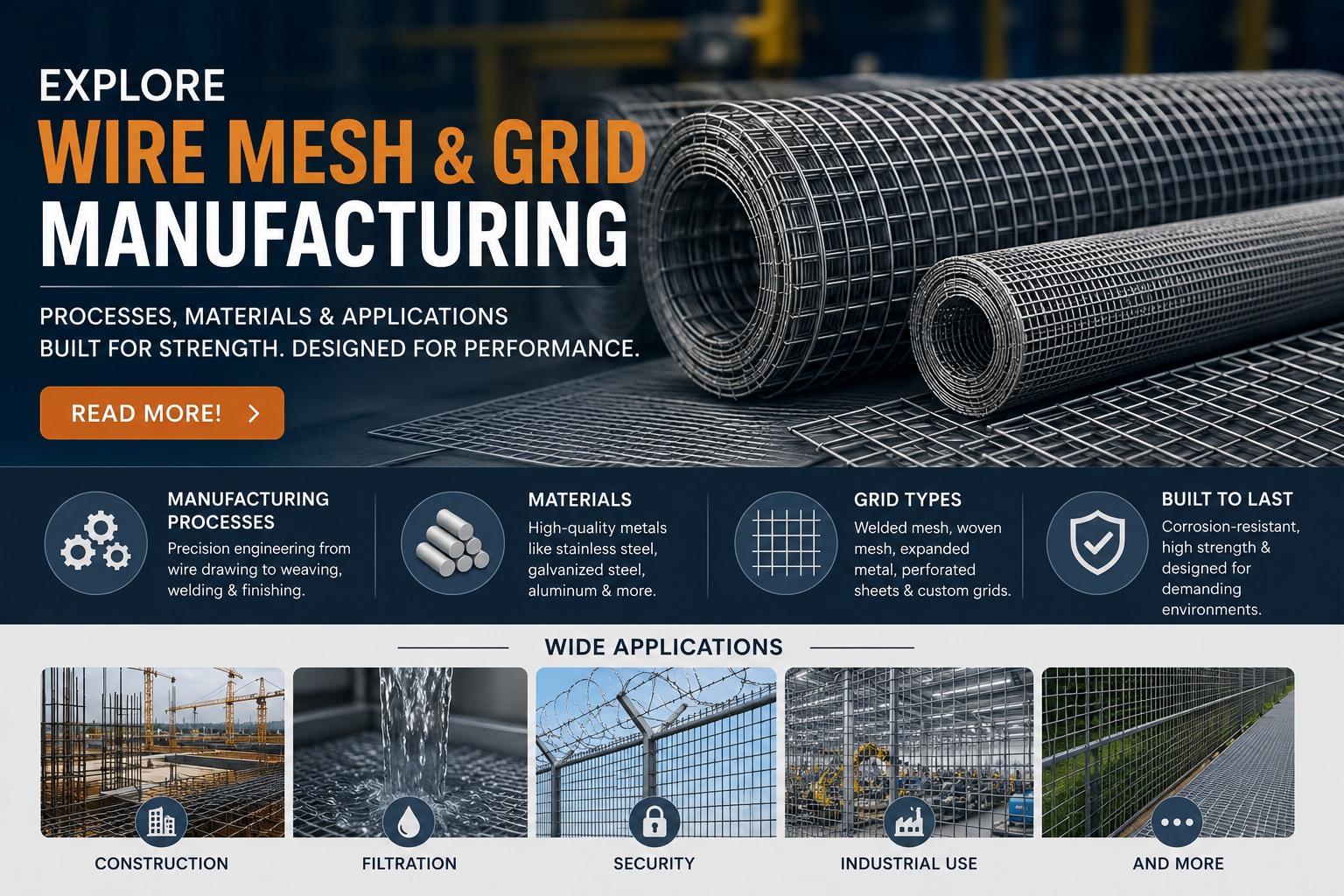 Wire Mesh and Grid Manufacturing: A Comprehensive Overview